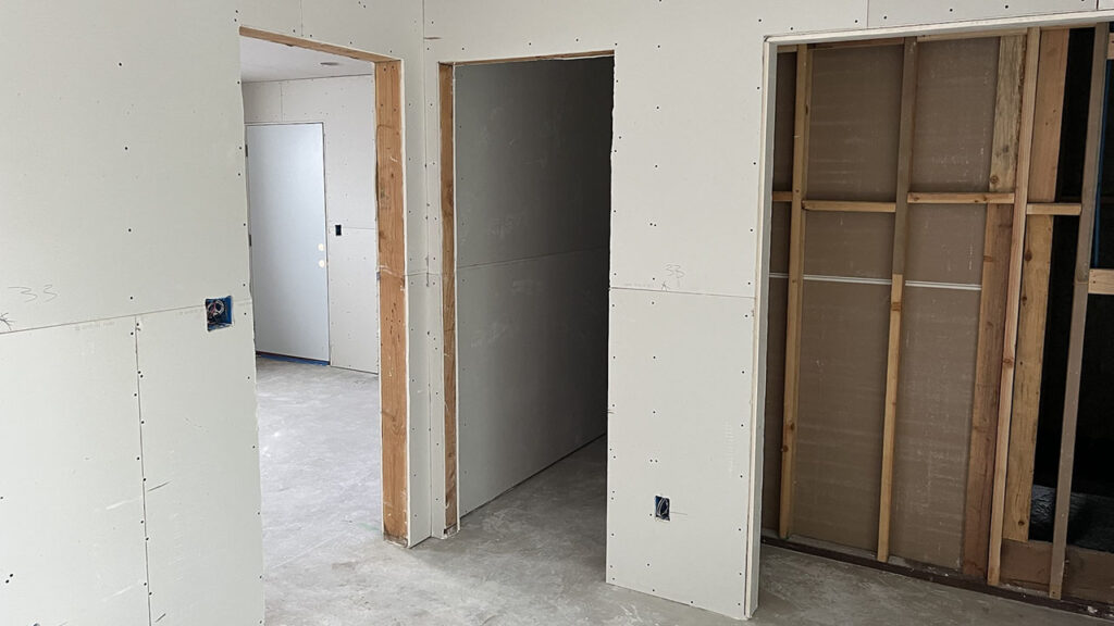 Interior of Accessory Dwelling Unit under construction.
